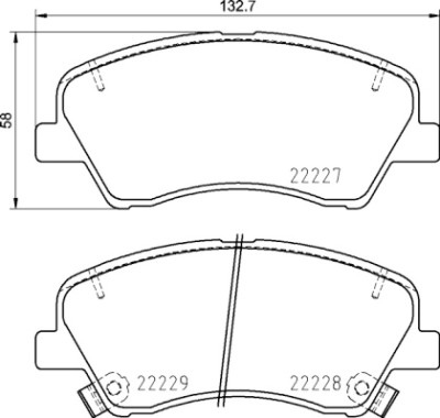 Set di 4 pastiglie freno BREMBO P 30 098
