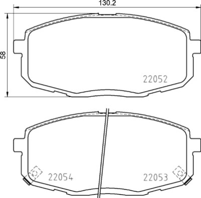 Set di 4 pastiglie freno BREMBO P 30 099