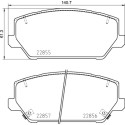 Set di 4 pastiglie freno BREMBO P 30 102