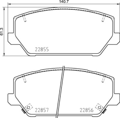 Set di 4 pastiglie freno BREMBO P 30 102