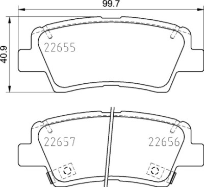 Set di 4 pastiglie freno BREMBO P 30 103