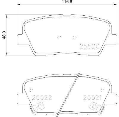 Set di 4 pastiglie freno BREMBO P 30 104