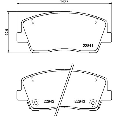 Set di 4 pastiglie freno BREMBO P 30 108