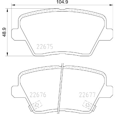 Set di 4 pastiglie freno BREMBO P 30 109