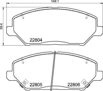 Set di 4 pastiglie freno BREMBO P 30 110