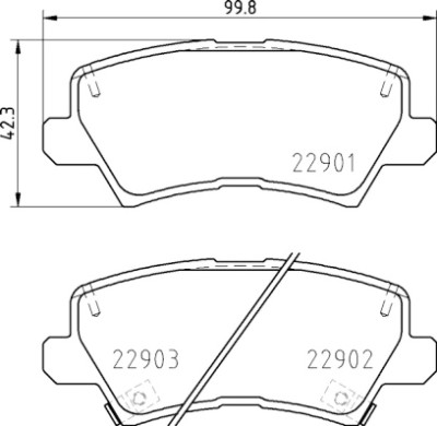 Set di 4 pastiglie freno BREMBO P 30 111