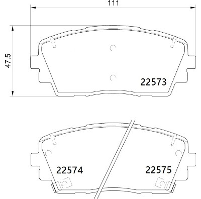 Set di 4 pastiglie freno BREMBO P 30 115