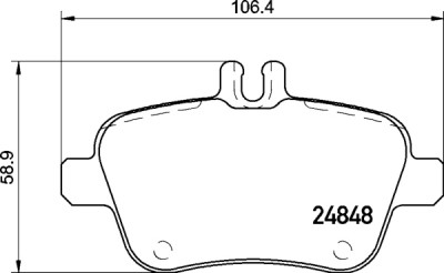 Set di 4 pastiglie freno BREMBO P 50 135