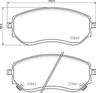 Set di 4 pastiglie freno BREMBO P 50 144
