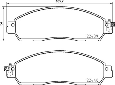 Set di 4 pastiglie freno BREMBO P 56 120