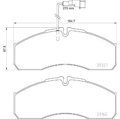 Set di 4 pastiglie freno BREMBO P 56 123