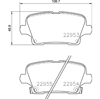 Set di 4 pastiglie freno BREMBO P 59 097