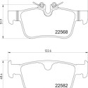 Set di 4 pastiglie freno BREMBO P 86 030