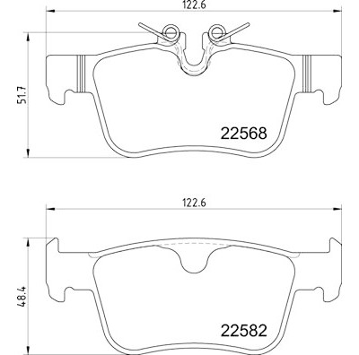 Set di 4 pastiglie freno BREMBO P 86 030