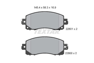 Pastiglie freno TEXTAR 2280001