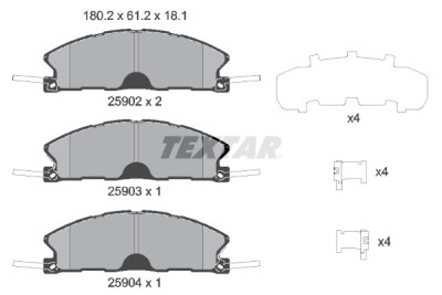 Pastiglie freno TEXTAR 2590201