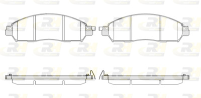 Set di 4 pastiglie freno ROADHOUSE 21612.04