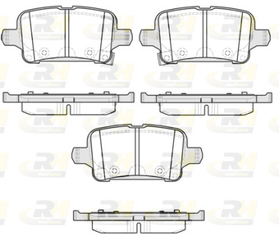 Set di 4 pastiglie freno ROADHOUSE 21628.02