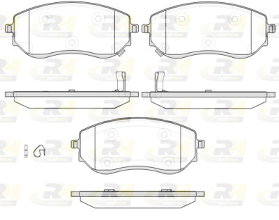 Set di 4 pastiglie freno ROADHOUSE 21801.02