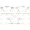 Set di 4 pastiglie freno ROADHOUSE 2842.12