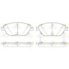 Set di 4 pastiglie freno ROADHOUSE 2859.32