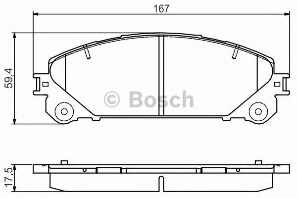 Set di 4 pastiglie freno BOSCH 0 986 495 169