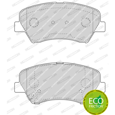 Set di 4 pastiglie freno FERODO FDB4613