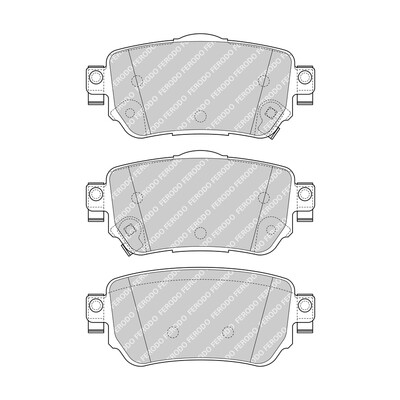 Set di 4 pastiglie freno FERODO FDB4842