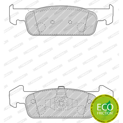 Set di 4 pastiglie freno FERODO FDB4822