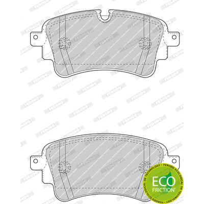 Set di 4 pastiglie freno FERODO FDB4617