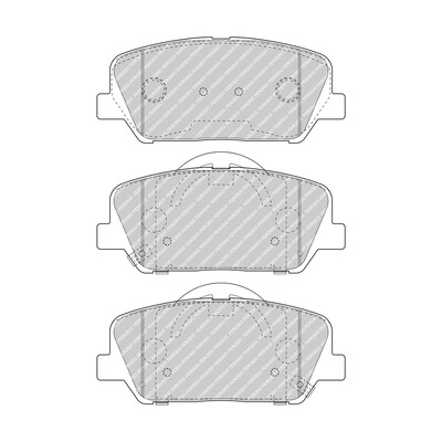 Set di 4 pastiglie freno FERODO FDB4984