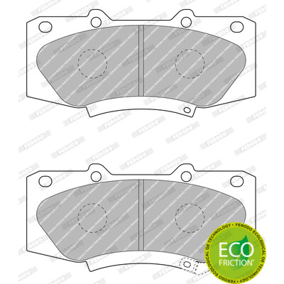 Set di 4 pastiglie freno FERODO FDB4715