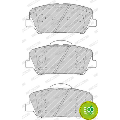 Set di 4 pastiglie freno FERODO FDB4703