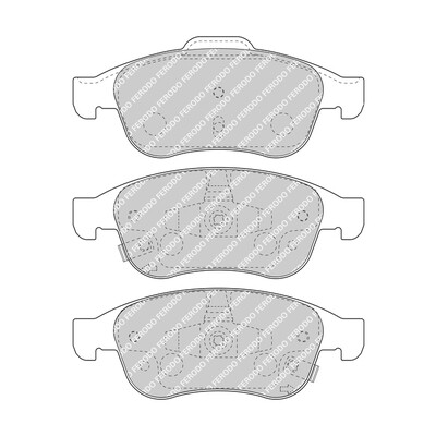 Set di 4 pastiglie freno FERODO FDB4953