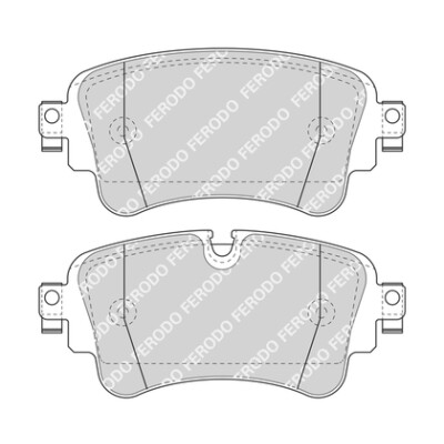 Set di 4 pastiglie freno FERODO FDB4807