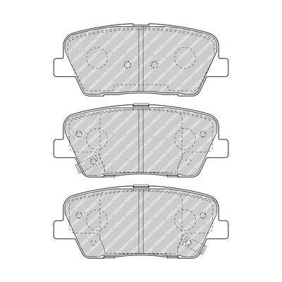 Set di 4 pastiglie freno FERODO FDB4391