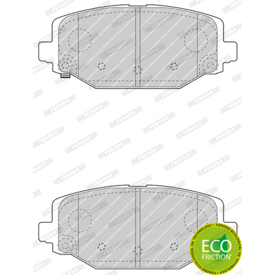 Set di 4 pastiglie freno FERODO FDB4778