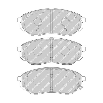 Set di 4 pastiglie freno FERODO FDB4983