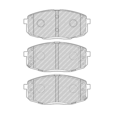 Set di 4 pastiglie freno FERODO FDB5038