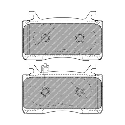 Set di 4 pastiglie freno FERODO FDB4932