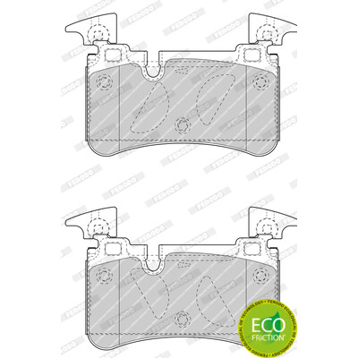 Set di 4 pastiglie freno FERODO FDB4714