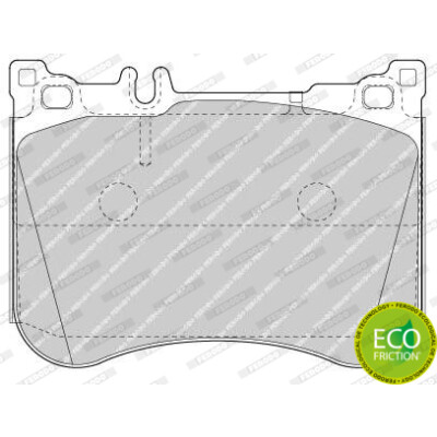 Set di 4 pastiglie freno FERODO FDB4800