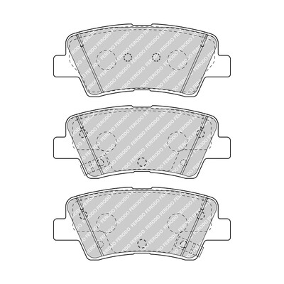 Set di 4 pastiglie freno FERODO FDB5041