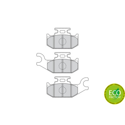 Set di 4 pastiglie freno FERODO FDB4614