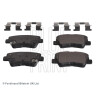 Set di 4 pastiglie freno BLUEPRINT ADG042160BLU