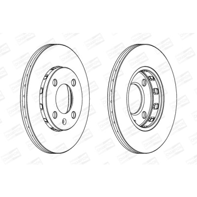 Set di (2) dischi freno CHAMPION 561981CH