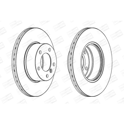 Set di (2) dischi freno CHAMPION 562035CH