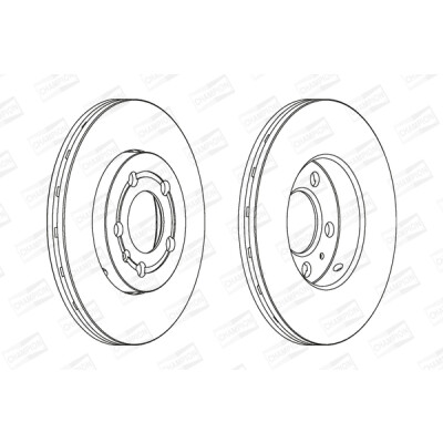 Set di (2) dischi freno CHAMPION 562040CH