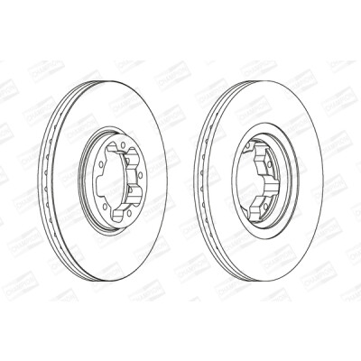 Set di (2) dischi freno CHAMPION 562141CH