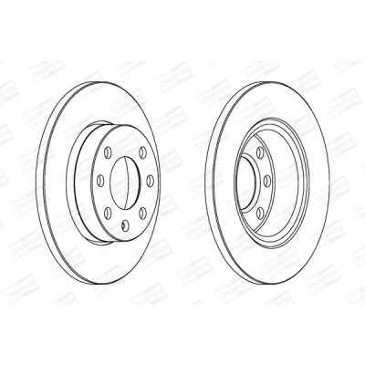 Set di (2) dischi freno CHAMPION 562195CH